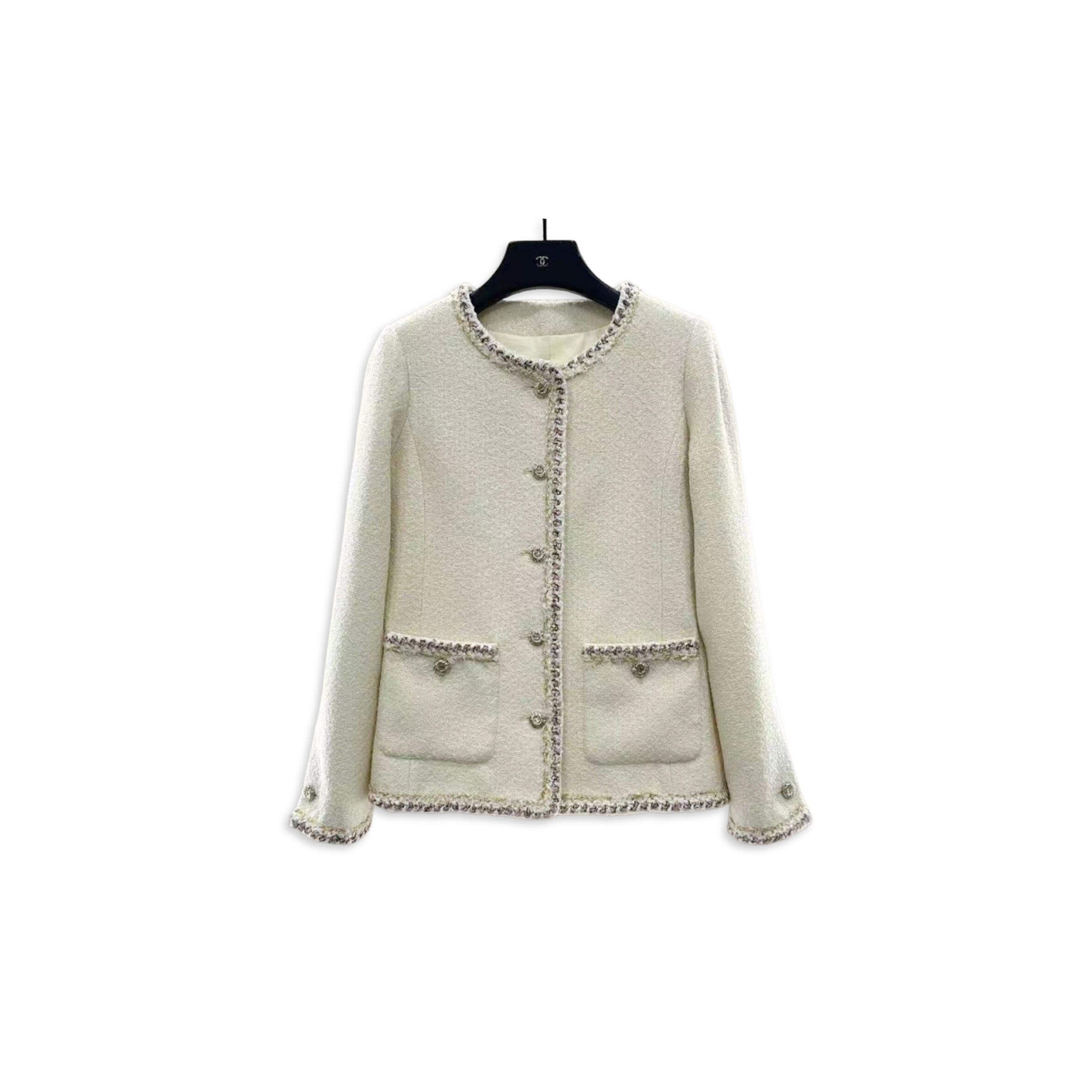 Ch**el white tweed jacket